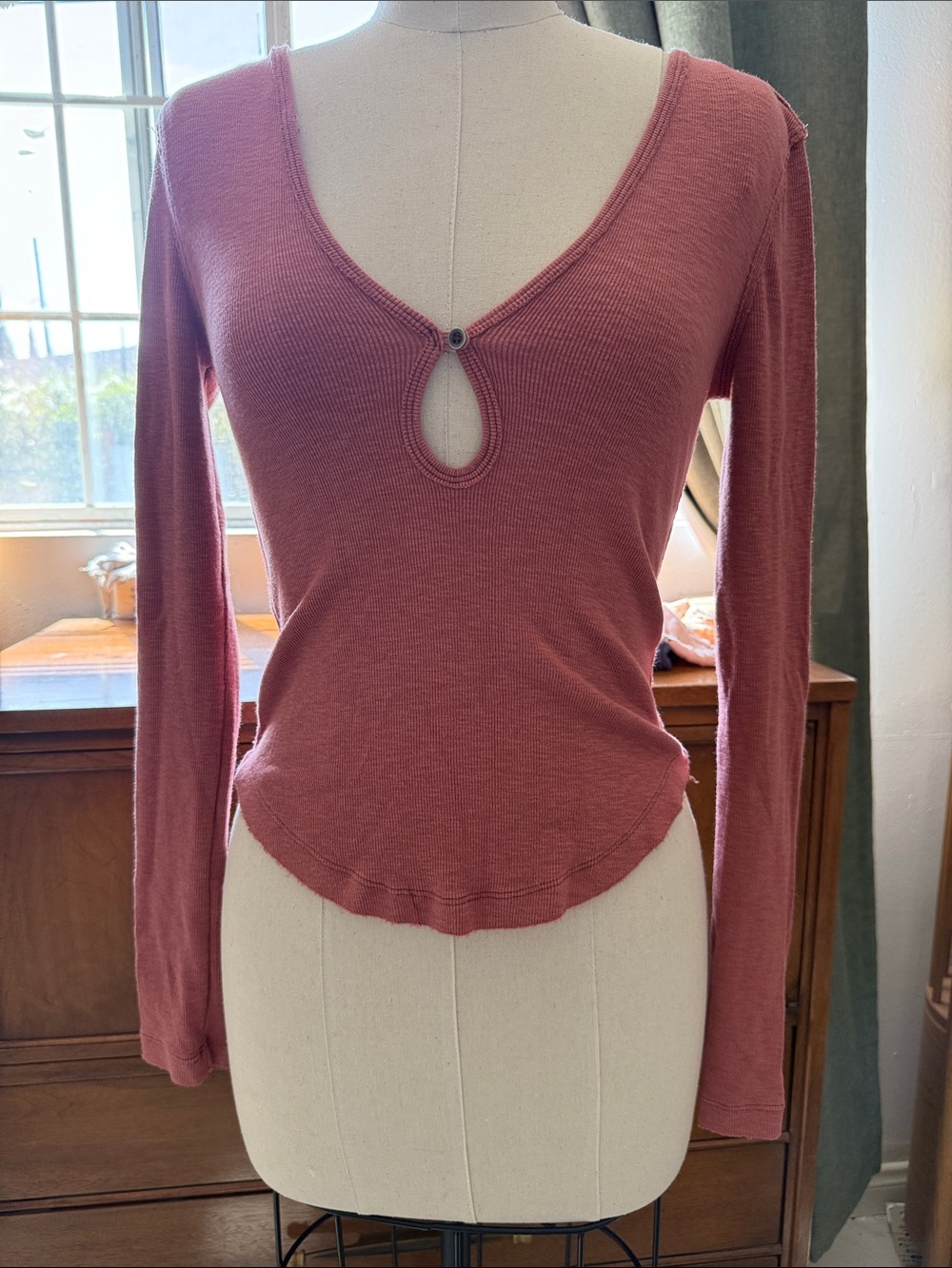We The Free Deep V Long Sleeve with Cut Out